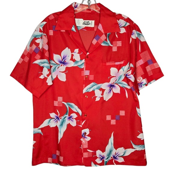 Hilo Hattie Other - Vintage 70s Hilo Hattie's made in USA Aloha Welt-Pocket Hawaiian Red size Large